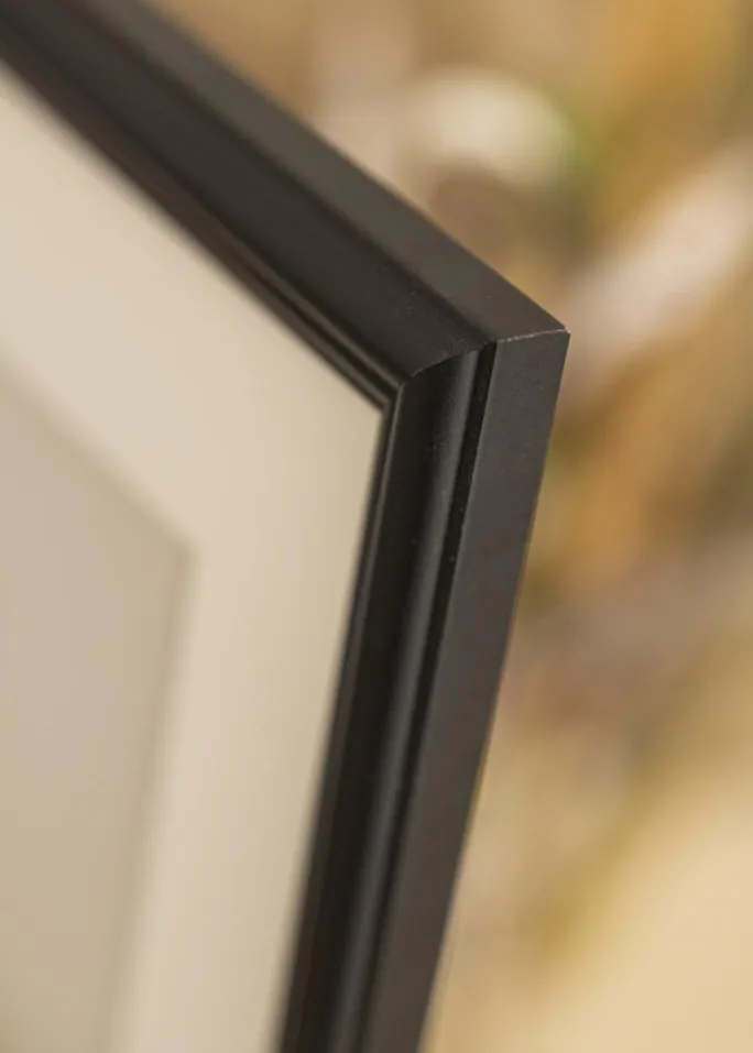 Ramme Siljan Sort 20x30 cm - Passepartout Hvid 10x20 cm