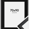 Ramme Siljan Sort 70x90 cm - Passepartout Sort 55x70 cm