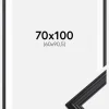 Ramme Siljan Sort 70x100 cm - Passepartout Hvid 61x91,5 cm