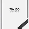 Ramme Siljan Sort 70x100 cm - Passepartout Hvid 24x36 inches