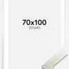 Ramme Silver Wood 70x100 cm - Passepartout Hvid 60x90 cm