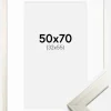 Ramme Silver Wood 50x70 cm - Passepartout Hvid 33x56 cm