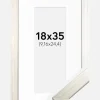 Ramme Silver Wood 18x35 cm - Passepartout Hvid 4x10 inches