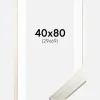 Ramme Silver Wood 40x80 cm - Passepartout Hvid 30x70 cm
