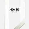 Ramme Silver Wood 40x80 cm - Passepartout Hvid 25x70 cm
