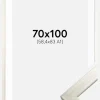 Ramme Silver Wood 70x100 cm - Passepartout Hvid 59,4x84 cm (A1)
