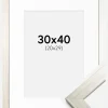 Ramme Silver Wood 30x40 cm - Passepartout Hvid 21x30 cm