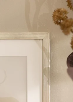 Ramme Silver Wood 50x60 cm - Passepartout Hvid 37x46 cm