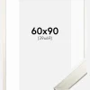 Ramme Silver Wood 60x90 cm - Passepartout Hvid 40x70 cm