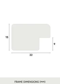 Ramme Silver Wood 60x90 cm - Passepartout Hvid 50x80 cm