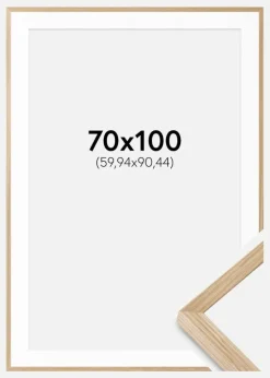 Ramme Soul Oak Veneer 70x100 cm - Passepartout Hvid 24x36 inches