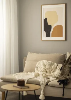 Ramme Soul Oak Veneer 30x40 cm - Passepartout Hvid 18x27 cm