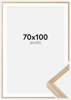 Ramme Soul Oak Veneer 70x100 cm - Passepartout Hvid 62x93 cm
