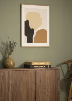 Ramme Soul Oak Veneer 70x100 cm - Passepartout Hvid 62x93 cm