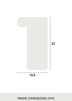 Ramme Soul Oak Veneer 70x100 cm - Passepartout Hvid 59,4x84 cm (A1)