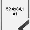 Ramme Stilren Akrylglas Sort 59,4x84,1 cm (A1)