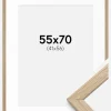 Ramme Stilren Eg 55x70 cm - Passepartout Hvid 42x57 cm