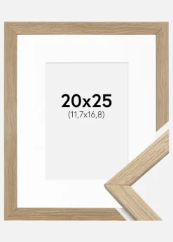 Ramme Stilren Eg 20x25 cm - Passepartout Hvid 5x7 inches