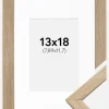 Ramme Stilren Eg 13x18 cm - Passepartout Hvid 3,5x5 inches