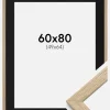 Ramme Stilren Eg 60x80 cm - Passepartout Sort 50x65 cm