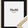 Ramme Stilren Eg 70x90 cm - Passepartout Sort 55x70 cm