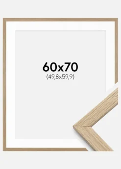 Ramme Stilren Eg 60x70 cm - Passepartout Hvid 20x24 inches