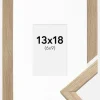 Ramme Stilren Eg 13x18 cm - Passepartout Hvid 7x10 cm