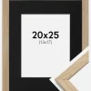 Ramme Stilren Eg 20x25 cm - Passepartout Sort 14x18 cm