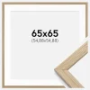 Ramme Stilren Eg 65x65 cm - Passepartout Hvid 22x22 inches