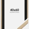Ramme Stilren Eg 40x60 cm - Passepartout Sort 32,9x48,3 cm