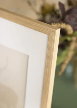 Ramme Stilren Eg 70x90 cm - Passepartout Hvid 56x71 cm