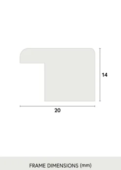 Ramme Stilren Eg 40x80 cm - Passepartout Hvid 25x70 cm