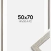 Ramme Stilren grå Eg 50x70 cm - Passepartout Hvid 42x59,4 cm