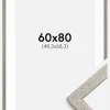 Ramme Stilren grå Eg 60x80 cm - Passepartout Hvid 49,3x69,3 cm