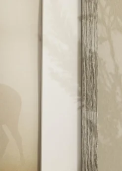 Ramme Stilren grå Eg 60x80 cm - Passepartout Hvid 49,3x69,3 cm