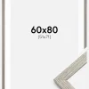 Ramme Stilren grå Eg 60x80 cm - Passepartout Hvid 52x72 cm