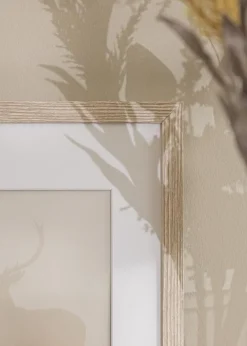 Ramme Stilren Greige Eg 60x80 cm - Passepartout Hvid 49,3x68,5 cm