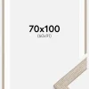 Ramme Stilren Greige Eg 70x100 cm - Passepartout Hvid 61x92 cm