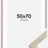 Ramme Stilren Greige Eg 50x70 cm - Passepartout Hvid 40x61 cm