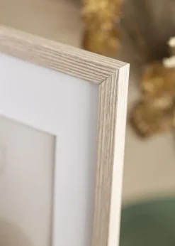 Ramme Stilren Greige Eg 40x50 cm - Passepartout Hvid 30x41 cm