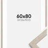 Ramme Stilren Greige Eg 60x80 cm - Passepartout Hvid 19x28 inches