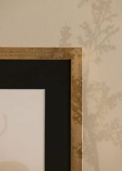 Ramme Stilren Guld 40x40 cm - Passepartout Sort 25x25 cm