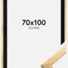 Ramme Stilren Guld 70x100 cm - Passepartout Sort 62x85 cm