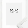 Ramme Stilren hvid Eg 30x40 cm - Passepartout Hvid 21x29,7 cm
