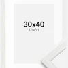Ramme Stilren hvid Eg 30x40 cm - Passepartout Hvid 22x32 cm