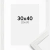Ramme Stilren hvid Eg 30x40 cm - Passepartout Hvid 21x30 cm