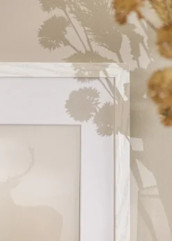 Ramme Stilren hvid Eg 40x50 cm - Passepartout Hvid 31,5x40 cm