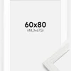 Ramme Stilren hvid Eg 60x80 cm - Passepartout Hvid 49,3x68,5 cm