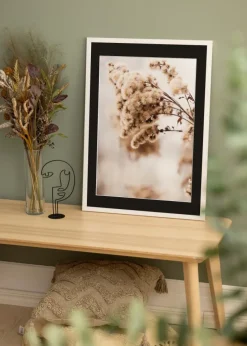 Ramme Stilren Hvid 35x50 cm - Passepartout Sort 24x30 cm