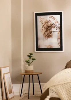 Ramme Stilren Hvid 30x30 cm - Passepartout Sort 20x20 cm